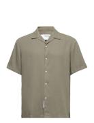 Selected Homme Slhrelax-Pastel-Linen Shirt Ss Resort W Khaki Green