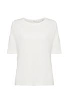 Esprit Casual Linen Blend T-Shirt Vit