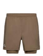 Newline Nwlfast 2In1 Zip Pocket Shorts Brun