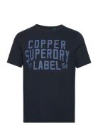 Superdry Copper Label Workwear Tee Marinblå