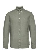 Morris Douglas Linen Ss Shirt-Classic Fit Grön