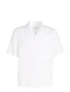 Calvin Klein Linen Cotton Cuban S/S Shirt Vit