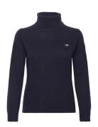 GANT Extrafine Rollneck Marinblå