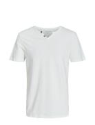 Jack & J S Jjesplit Neck Tee Ss Noos Vit