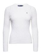 Polo Ralph Lauren Cable-Knit Cotton Crewneck Sweater Vit