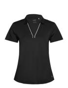 PUMA Golf W Cloudspun Piped Ss Polo Svart