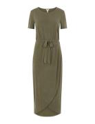 Object Objannie Nadia S/S Dress Khaki Green