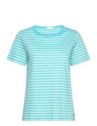 Coster Copenhagen T-Shirt With Stripes - Mid Sleeve Blå