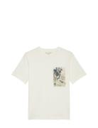 Marc O'Polo T-Shirts Short Sleeve Kräm