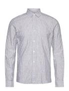 ONLY & SONS Onscaiden Ls Stripe Linen Shirt 6601Noos Marinblå