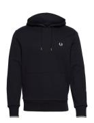 Fred Perry Tipped Hooded Sweatsh Blå