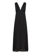 Gina Tricot Deep V Maxi Dress Svart