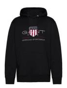 GANT Reg Archive Shield Hoodie Svart