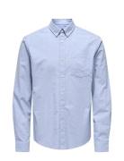 ONLY & SONS Onsneil Ls Oxford Shirt Noos Blå