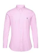 Polo Ralph Lauren Slim Fit Striped Stretch Poplin Shirt Rosa