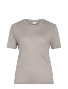 Vila Vialexia O-Neck S/S T-Shirt - Noos Grå