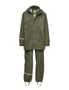 CeLaVi Basic Rainwear Suit -Solid Grön