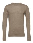 Lindbergh Merino Knit O-Neck Beige