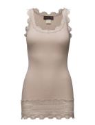 Rosemunde Silk Top W/ Lace Beige