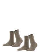 Esprit Socks Basic Easy 2-Pack Sustainable Uni Coloured Brun