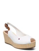 Tommy Hilfiger Iconic Elba Sling Back Wedge Vit