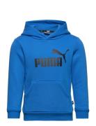 PUMA Ess Big Logo Hoodie Fl B Blå