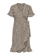 ONLY Onlolivia S/S Wrap Dress Wvn Noos Brun