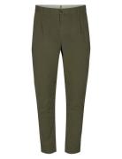 Anerkjendt Akjulius Cotton Pleat Pant Khaki Green