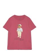 Ralph Lauren Kids Polo Bear Cotton Jersey Tee Röd