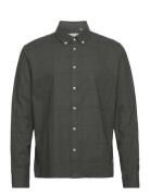 Les Deux Desert Reg Check Shirt Khaki Green