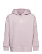 New Balance Nb Essentials Graphic Bb Fleece Hoodie Rosa