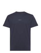 Selected Homme Slhaspen Print Ss O-Neck Tee W Noos Marinblå