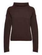 Polo Ralph Lauren Rib-Knit Wool-Cashmere Mockneck Jumper Brun