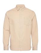 Knowledge Cotton Apparel Regular Fit 26-Wales Corduroy Shir Beige