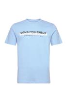 Tom Tailor Printed T-Shirt Blå