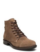 Bianco Biadanelle Lace Up Boot Suede Beige