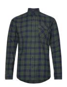 Lindbergh Checked Twill Shirt L/S Marinblå