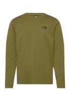 The North Face M L/S Simple Dome Tee Khaki Green