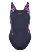 Speedo Womens Hyper Boom Splice Muscleback Marinblå