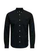 ONLY & SONS Onsremy Ls Reg Wash Oxford Shirt Svart