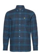 Lyle & Scott Check Flannel Shirt Marinblå