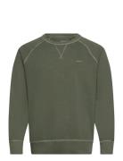 GANT Sunfaded C-Neck Sweat Grön