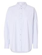 Selected Femme Slfnova Ls Oxford Shirt Noos Blå