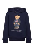 Ralph Lauren Kids Polo Bear Fleece Hoodie Marinblå