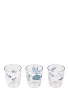 D By Deer Yummy Mini Glass 3 Pcs Sea Friends Blå