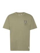 Fat Moose Wave Tee Khaki Green