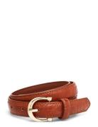 Mango Crocodile Effect Belt Brun