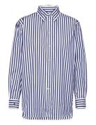 Polo Ralph Lauren Over Fit Striped Cotton Shirt Blå