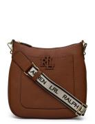 Lauren Ralph Lauren Pebbled Leather Large Cameryn Crossbody Brun