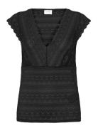 Vila Vichikka V-Neck Cap Sleeve Top/2N Svart